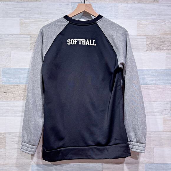 Indiana Hoosiers Softball Raglan Tech Fleece Sweatshirt Black Gray Womens Small - Picture 4 of 8